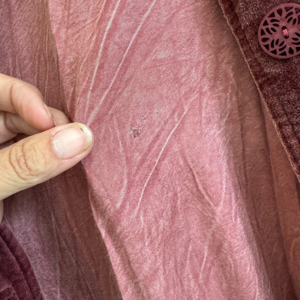 April Cornell Velvet Coat in Deep Burgundy - Picture 6 of 10